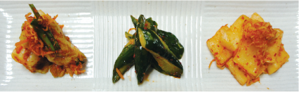 韩国泡菜三种拼盘